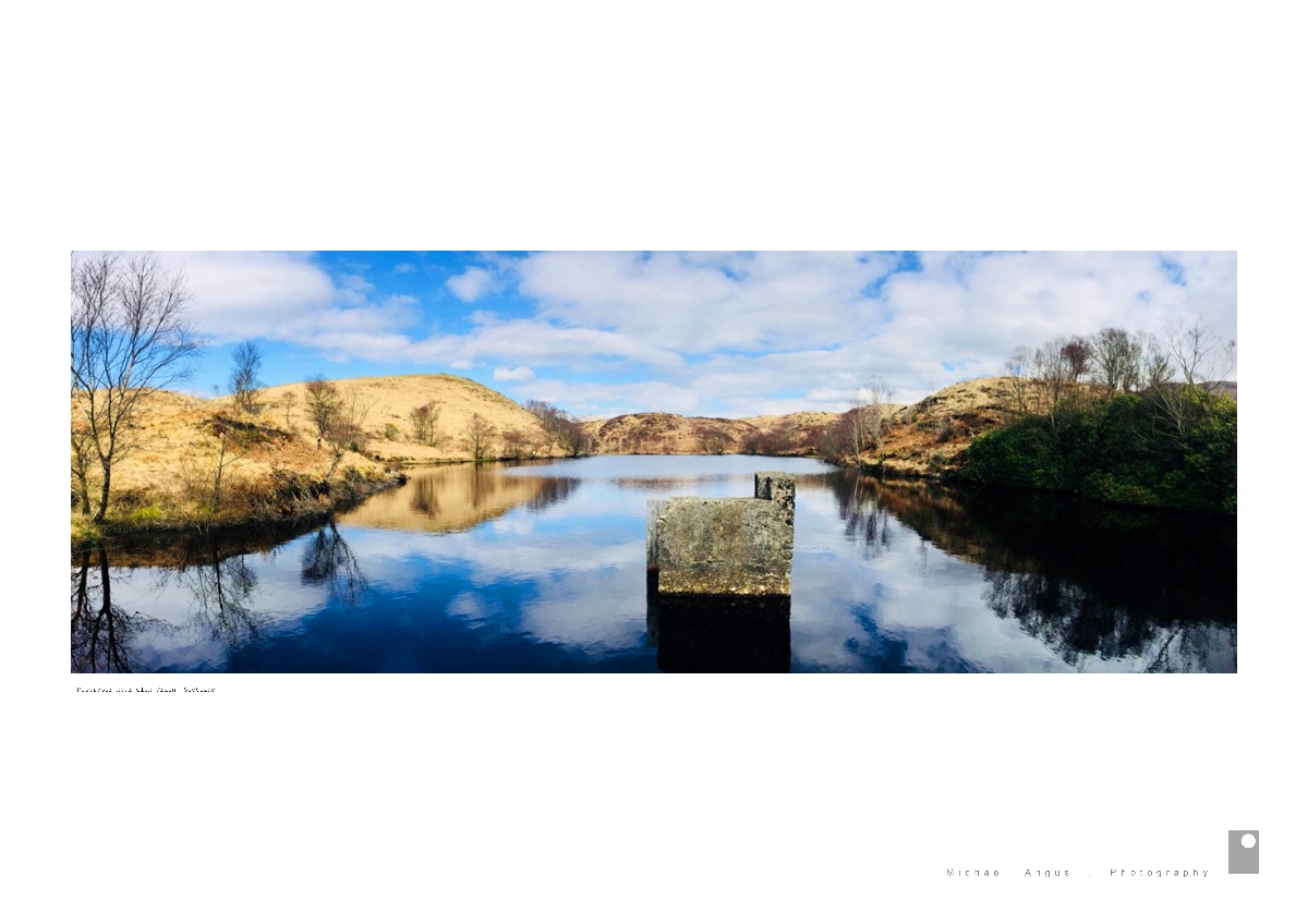 Reservoir with Concrete near Glen Fruin (Scotland)