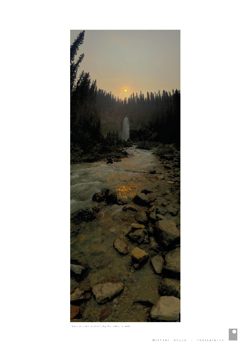 Sunset on Falls - The Yoho Valley - The Rockies (Canada)