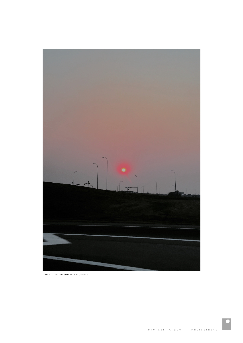 Sunset on the Road - near Calgary (Canada)